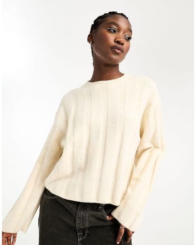 Weekday Fiona Chunky Knit Sweater - Natural