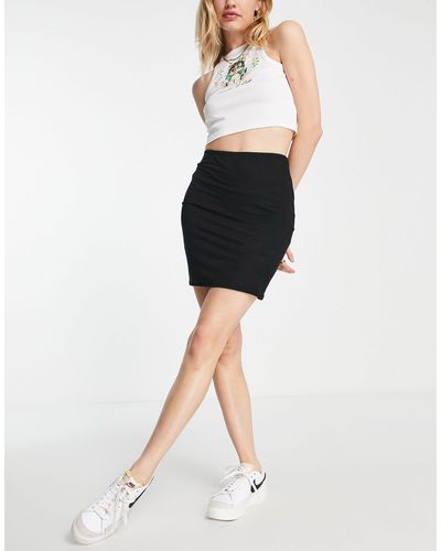 Brave Soul Jade Jersey Basic Skirt - Black