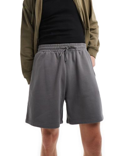 Weekday – locker geschnittene jersey-shorts - Schwarz