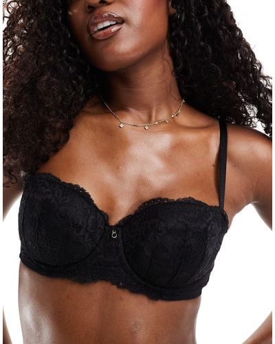 Ann Summers Sexy Lace Padded Balconette Bra - Black