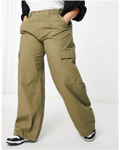 ASOS Pantalones cargo color extragrandes - Verde