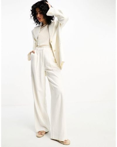 NA-KD X Lima Che Co-ord High Waist Tailored Trouser - White