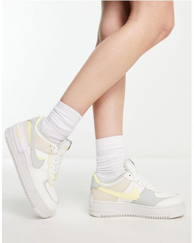 Nike Air force 1 - shadow - baskets - pastel - Blanc