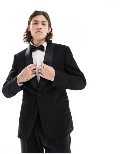 ASOS Skinny Suit Tuxedo Jacket - Black