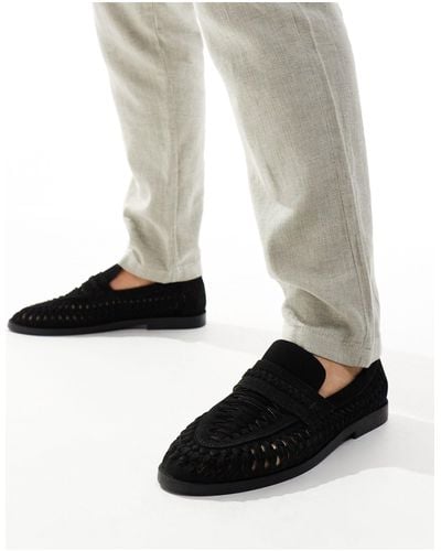 River Island Woven Loafers - Black