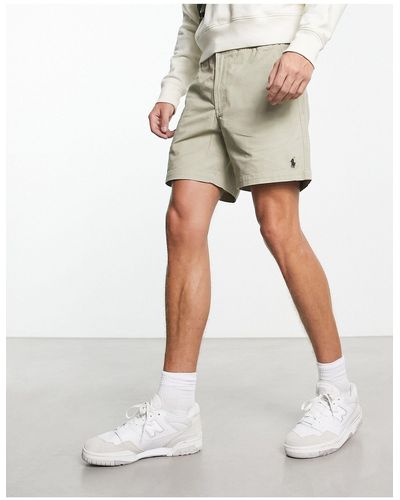 Polo Ralph Lauren Prepsters - short en sergé stretch à logo emblématique - beige - Blanc