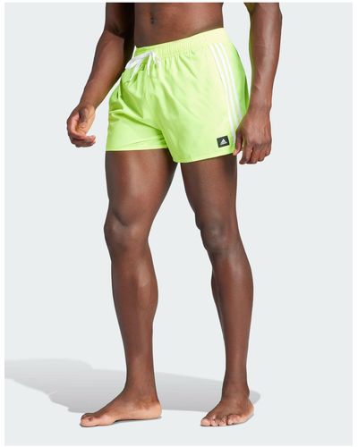 adidas Originals Adidas 3-stripes Clx Short-length Swim Shorts - Green