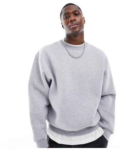 ASOS Boxy Cropped Sweatshirt - Gray