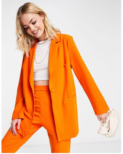 ASOS Jersey Slouch Suit Blazer - Orange