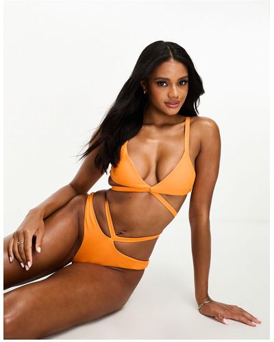SIMMI Simmi Strappy Detail Bikini Bottom Co-ord - Orange