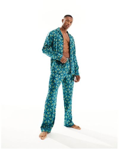 Chelsea Peers Pijama largo con diseño - Azul