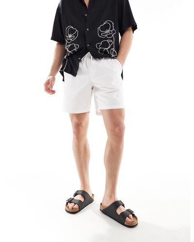 ASOS Slim Mid Length Chino Shorts - Black