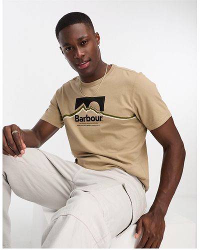 Barbour Ellonby - T-shirt Met Print - Naturel