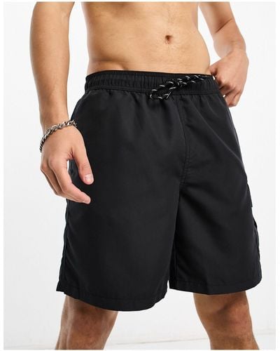 New Look Cargo Swim Shorts - Black