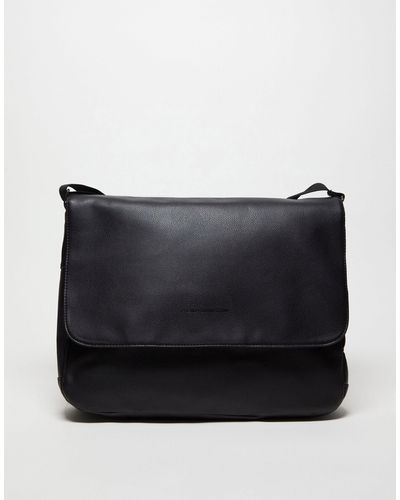 French Connection Classic Messenger Bag - Black