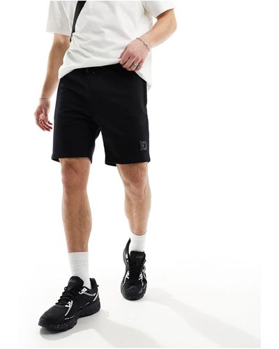 Marshall Artist Jersey Sweat Shorts With Logo - Black