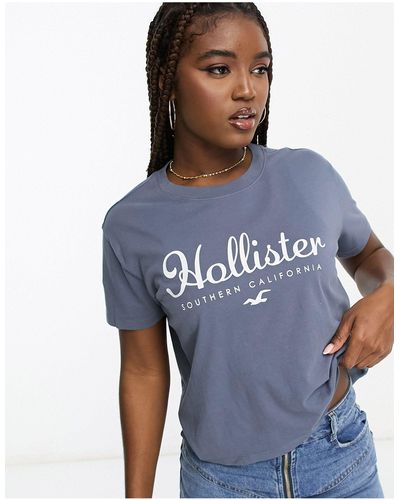 Hollister Logo Short Sleeve T-shirt - Blue