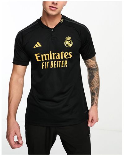 adidas Originals Adidas football – real madrid – t-shirt aus jersey - Schwarz