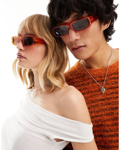 A.J. Morgan Wraparound Sunglasses - Orange