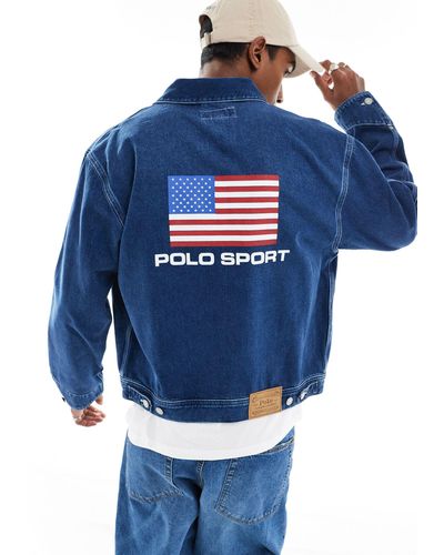Polo Ralph Lauren – sports capsule – workwear-trucker-jeansjacke - Blau