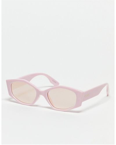 ALDO – dongre – sechseckige sonnenbrille - Weiß