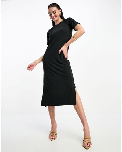 Whistles Exclusive Jersey Midaxi T-shirt Dress - Black