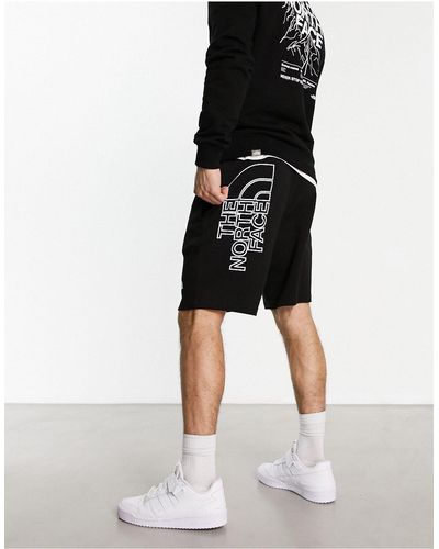 The North Face Back Graphic Lightweight Fleece Shorts - Black