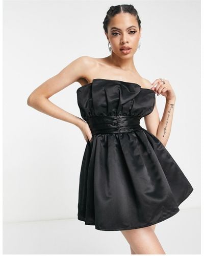 Collective The Label Exclusive Structured Bandeau Mini Dress - Black