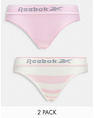 Reebok – biona – 2er-pack nahtlose slips - Pink