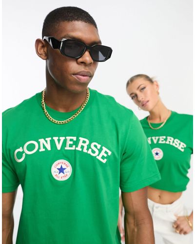 Converse – es college-t-shirt - Grün