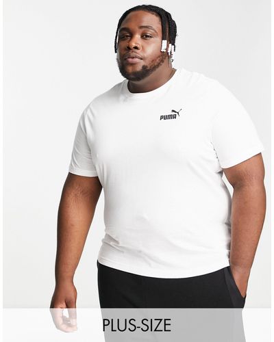 PUMA Plus – essentials – es t-shirt mit kleinem logo - Weiß