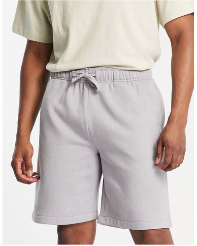TOPMAN Oversized Jersey Shorts - Grey
