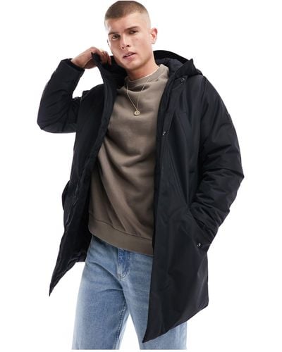 Only & Sons Waterproof Technical Parka With Hood - Black