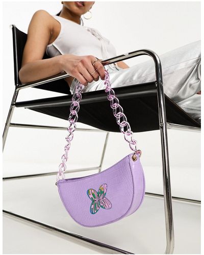 House of Holland Two Strap Bag - Purple