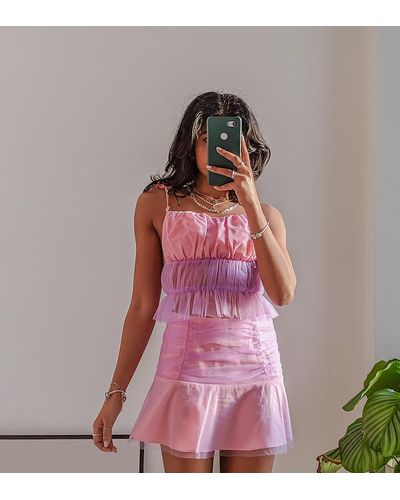 Top morado tirantes sale
