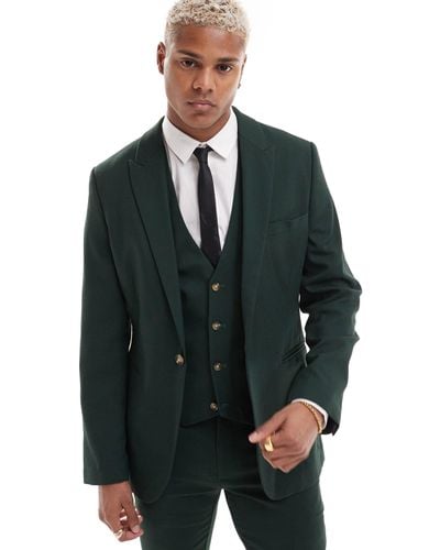 ASOS Wedding Superskinny Suit Jacket - Green