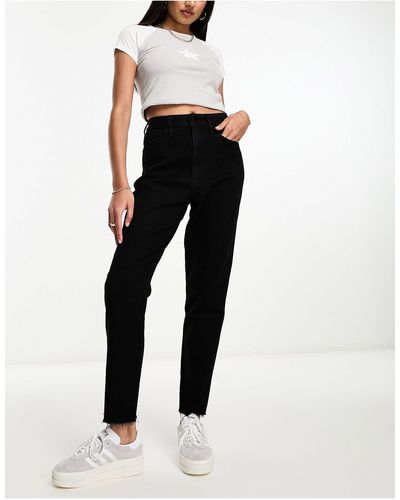 Hollister Mom Jeans Met Hoge Taille - Zwart