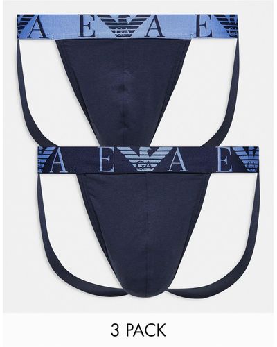 Emporio Armani Bodywear - confezione da 2 sospensori neri - Blu