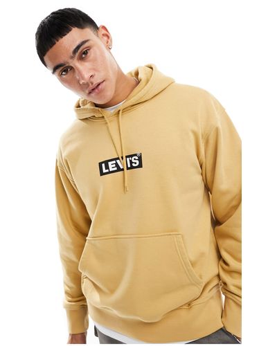 Levi's X Asos Exclusive Hoodie With Small Boxtab Logo - Natural
