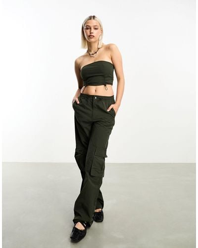 JJXX Relaxed Fit Cargo Trousers Co-ord - Green