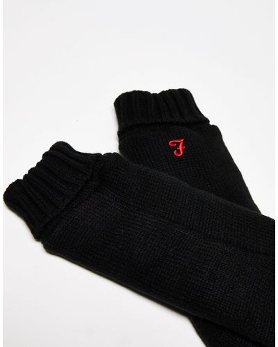 Farah Chaussons style chaussettes longs - Noir
