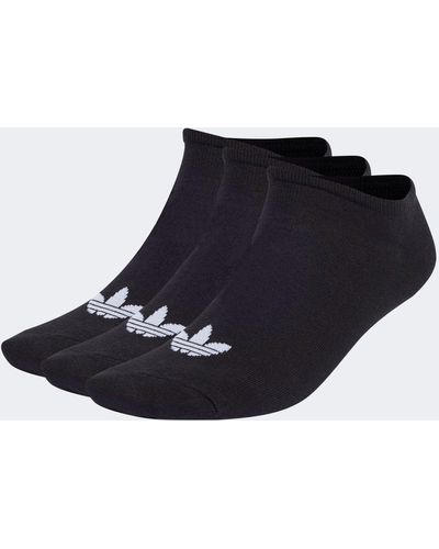 adidas Originals Confezione da 6 paia di calzini neri con logo a trifoglio - Nero