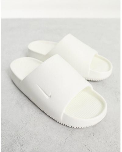 Nike Calm Sliders - White