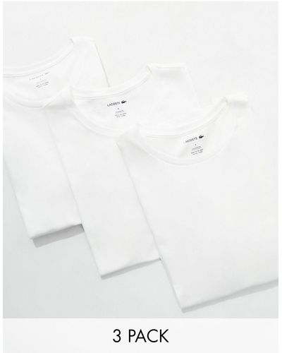 Lacoste 3 Pack Tshirts - White