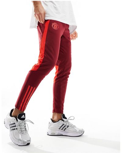 adidas Originals Adidas - football manchester united - joggers della tuta bordeaux - Rosso