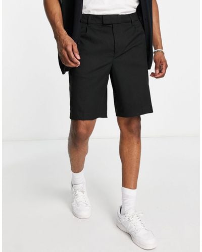 New Look Relaxed Fit Smart Shorts - Black
