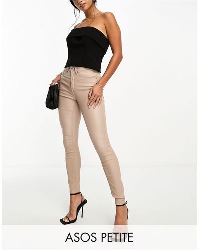 ASOS Asos design petite – beschichtete skinny-jeans - Weiß