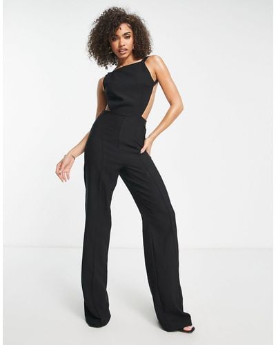 Trendyol Straight Leg Jumpsuit With Cut Out - Blue