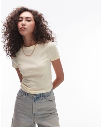TOPSHOP Everyday - t-shirt color limone - Bianco