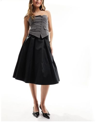 ASOS 90's Length Bonded Prom Skirt - Black